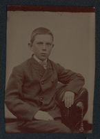 Fotografie Ferrotypie junger Knabe Alber