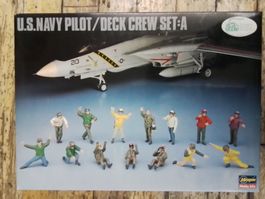 Hasegawa 36006 US Navy Pilot Deck Crew Figuren Bausatz 1:48