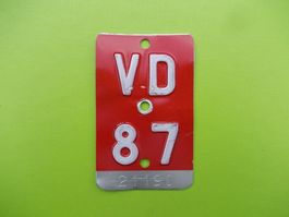 Velonummer / Fahrradnummer VD 87