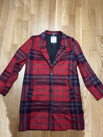 Esprit Wollmantel, Gr. M, rot-kariert, ideal für den Herbst!
