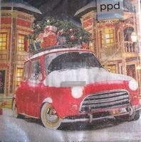Serviette xmas car (w556) 2Stk.