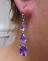 Echtschmuck: Amethyst-Silberohrringe