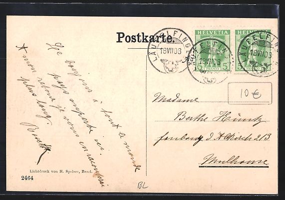 Cartes postales: AK Ramsach, Teilansicht des Ortes, 1908 – D'occasion à Berlin par bartko-reher 1
