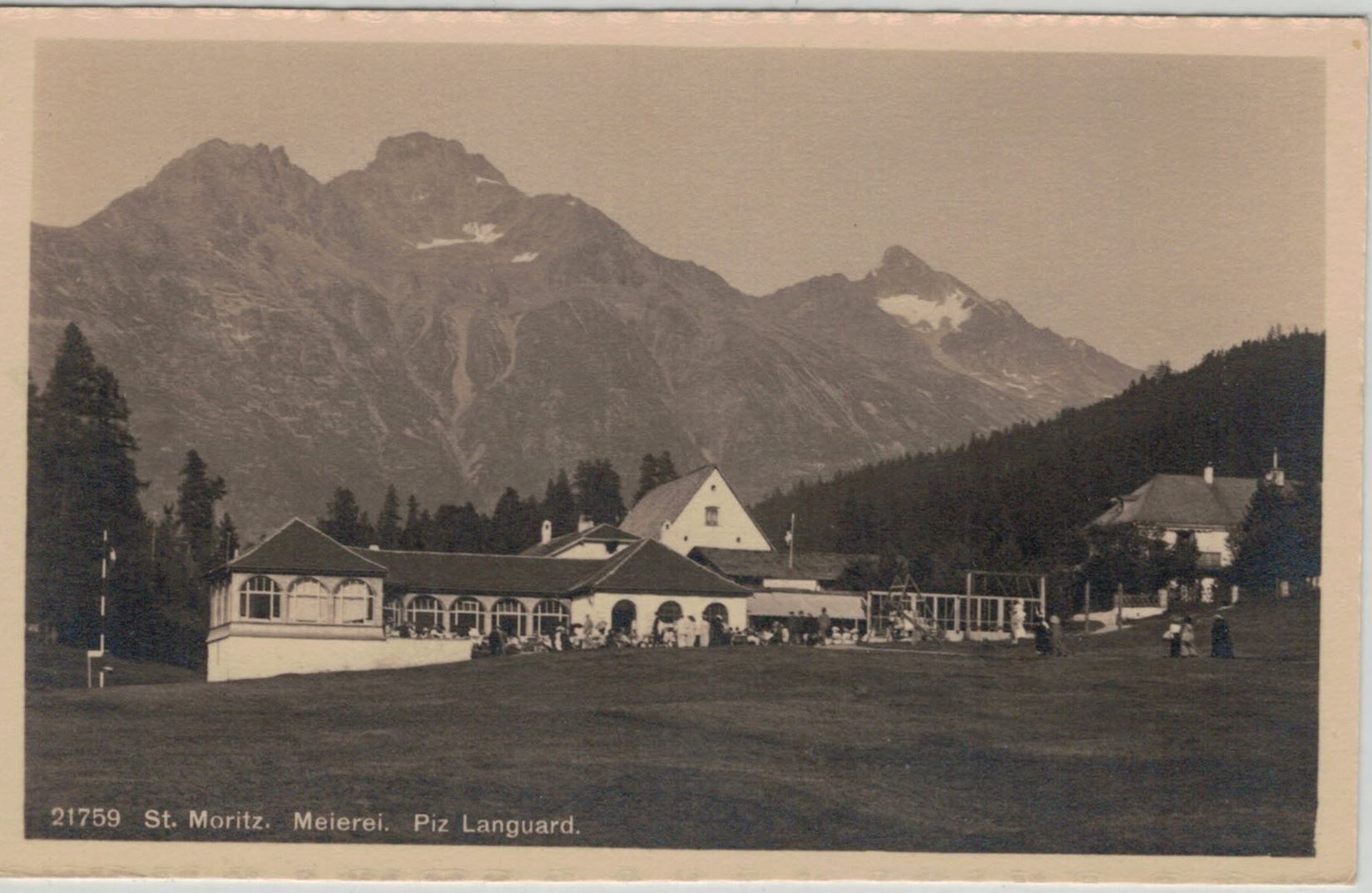 Cartoline postali: St. Moritz Meierei Piz Languard GR 12 – Usato da Fribourg venduto da philafri