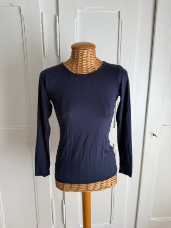 UNIQLO - Langarmshirt dunkelblau fein M