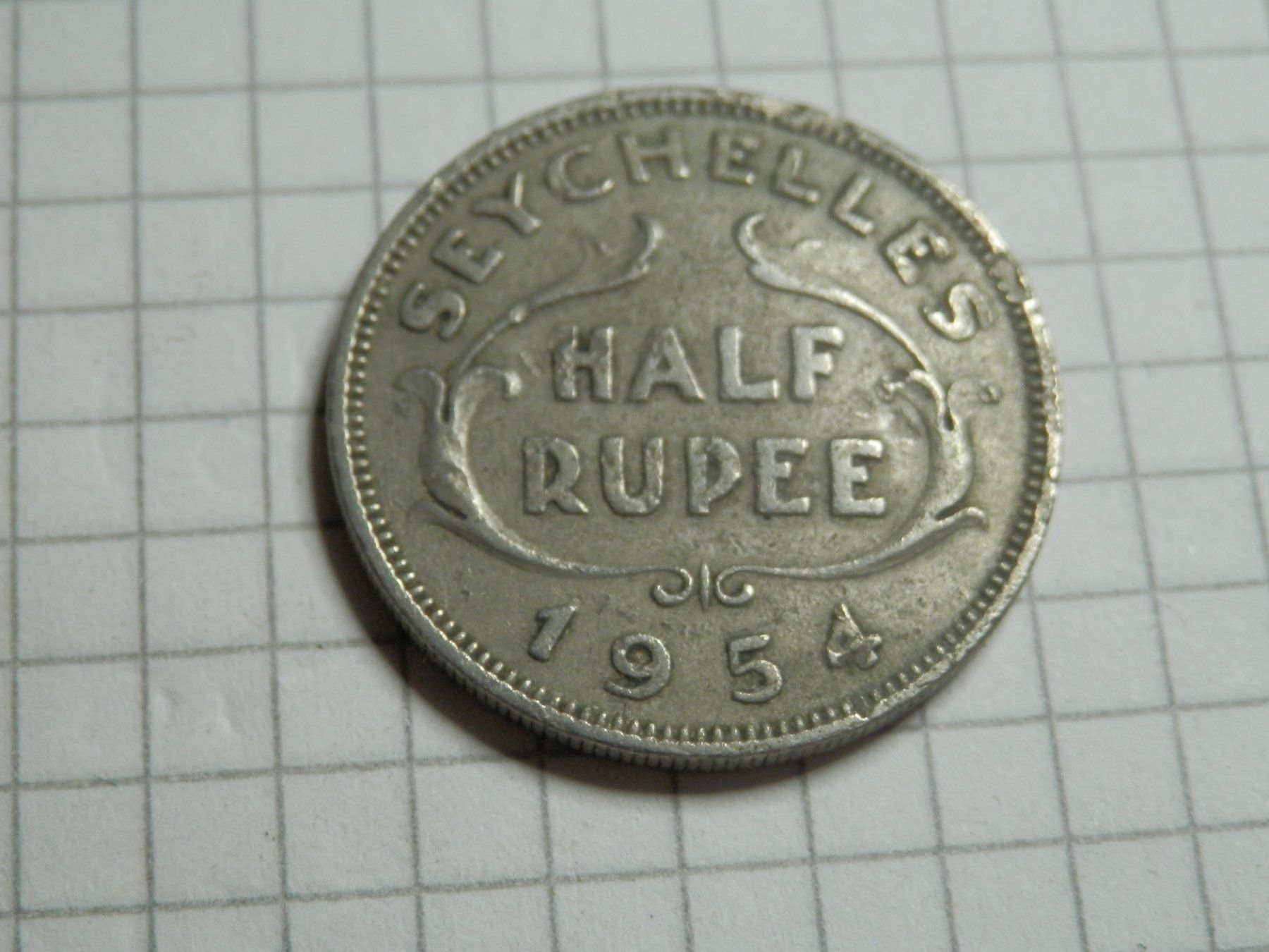 Tutti le monete: Seychellen ½ Rupie, 1954 – Difettoso da Weiach venduto da weiach81