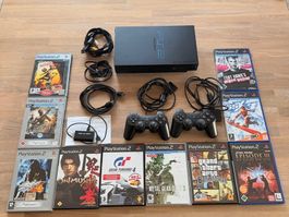 Sony PlayStation 2 inkl. 2 Original-Controller und Spiele