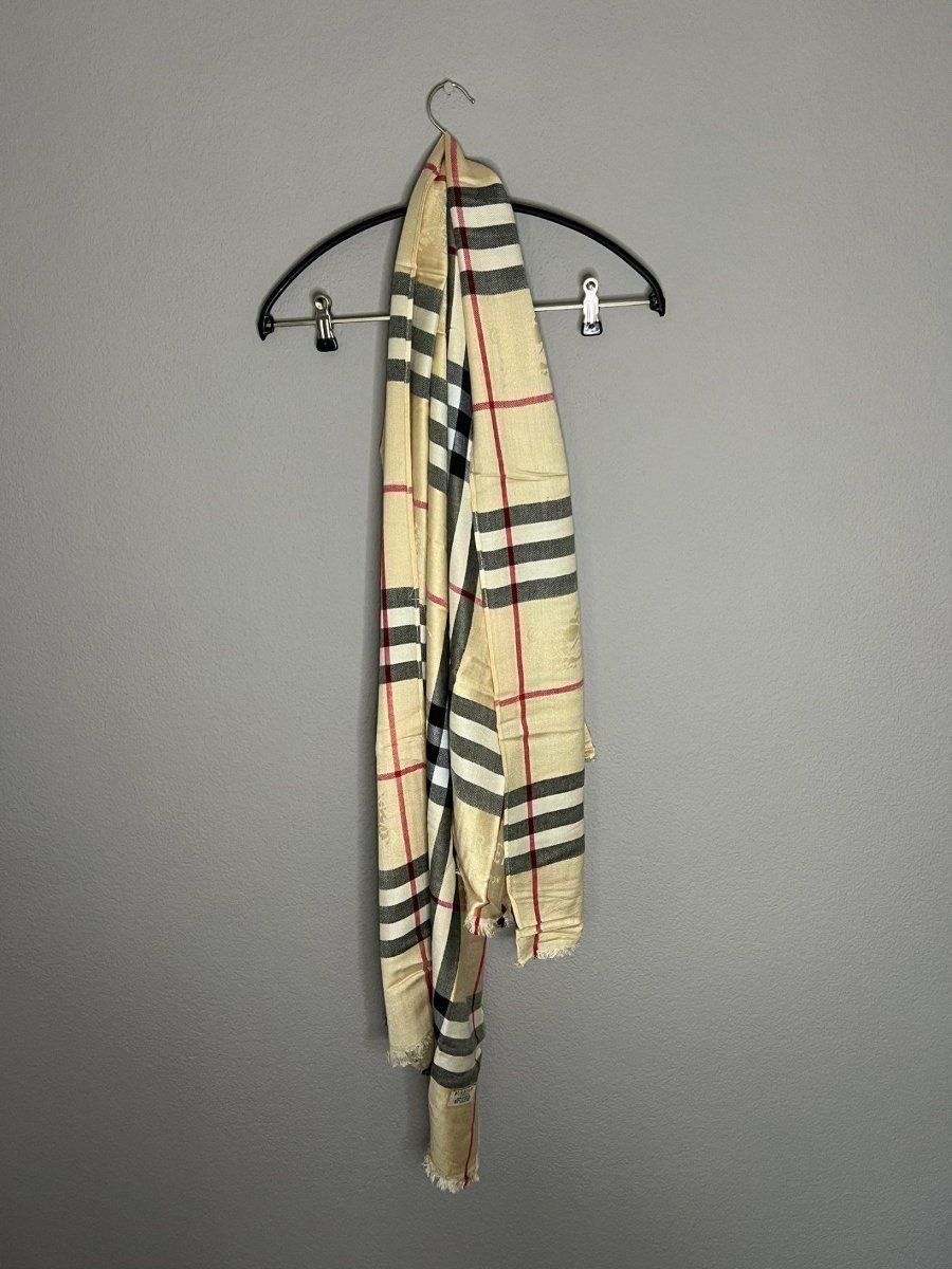 Foulard & Sciarpe: beiger Kaschmirschal mit Muster – Nuovo (secondo la descrizione) da Muri b. Bern venduto da michellew23 2