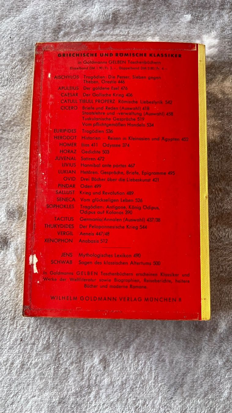 Libri: Euripides Tragödien - 1959 – Usato da Schübelbach venduto da Dolly990_2 1