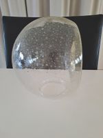 Abat-jour verre bullé transparent forme demi-sphère bon état