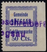 50 Cts. Fiskalmarke der Gemeinde RÜEGSAU