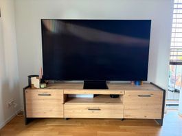 TV Möbel Svoboda, Eiche/Grau, 186.5x50.9x41.3cm
