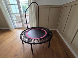 Bellicon Trampolin mit Haltestrange Pink Schraubbeine