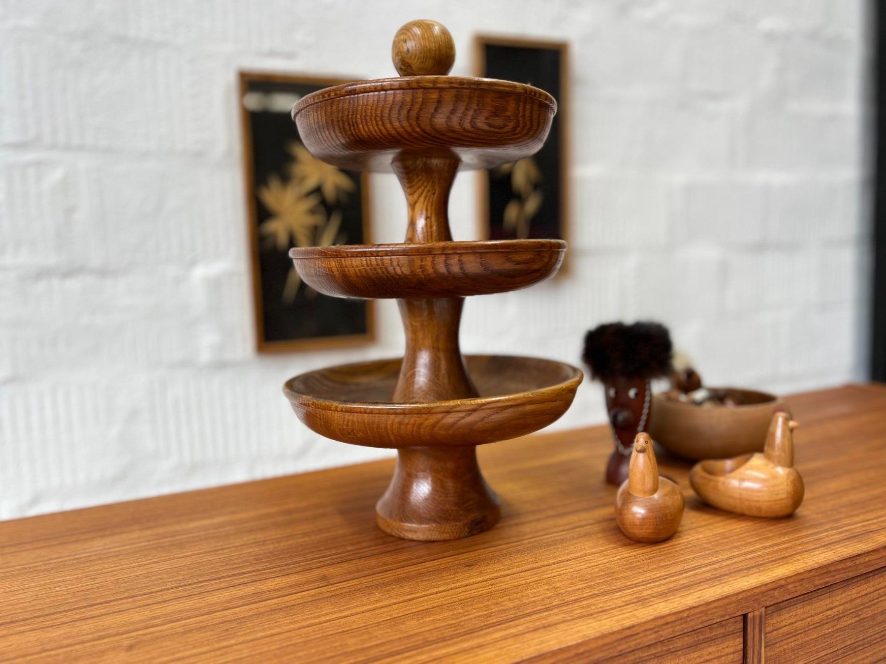 Ciotole: MCM Teak - Holzschale / Etagere - Denmark – Usato da Walzenhausen venduto da stilvollwohnen 8