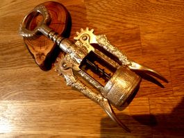 Korkenzieher Verzierter Weinöffner, Metall, Vintage schöhn