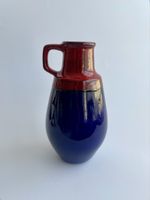 Jarre / vase Jasba Vintage, rouge et bleu 1960