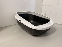 AniOne Katzentoilette High Rim M dunkelgrau