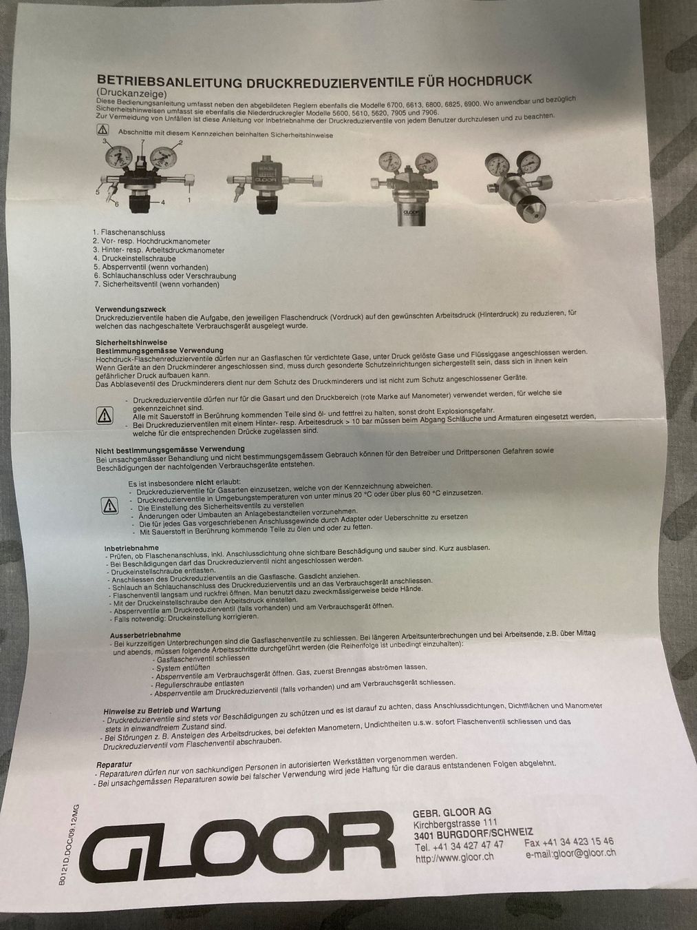 Postes à souder: Gloor Druckreduzierventil – Neuf (Voir description) à Lommiswil par Hosi88 3