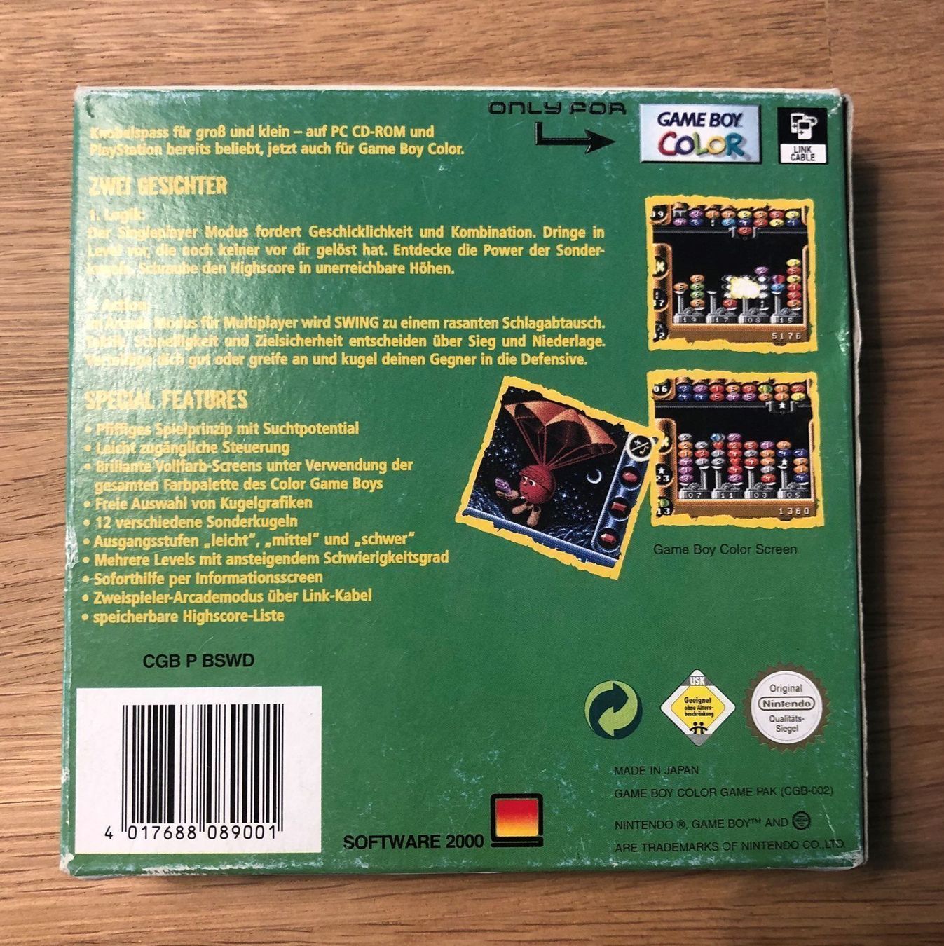 Nintendo Spiele: Swing für Game Boy Color – Gebraucht aus Kestenholz von Matti_10 1