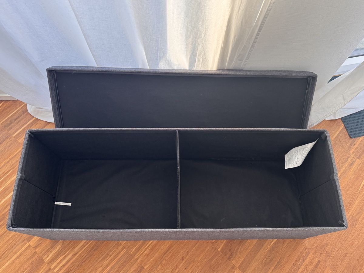 Panchine: Grey Ottoman Bench with Storage - Practical & Stylish – Nuovo (secondo la descrizione) da Zürich venduto da Tanja_G88 2