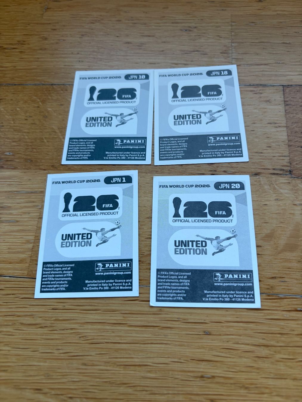 Panini Sammelbilder & Trading cards: Panini JPN 1,10,18,20 – Neu (gemäss Beschreibung) aus Zürich von bel5 1