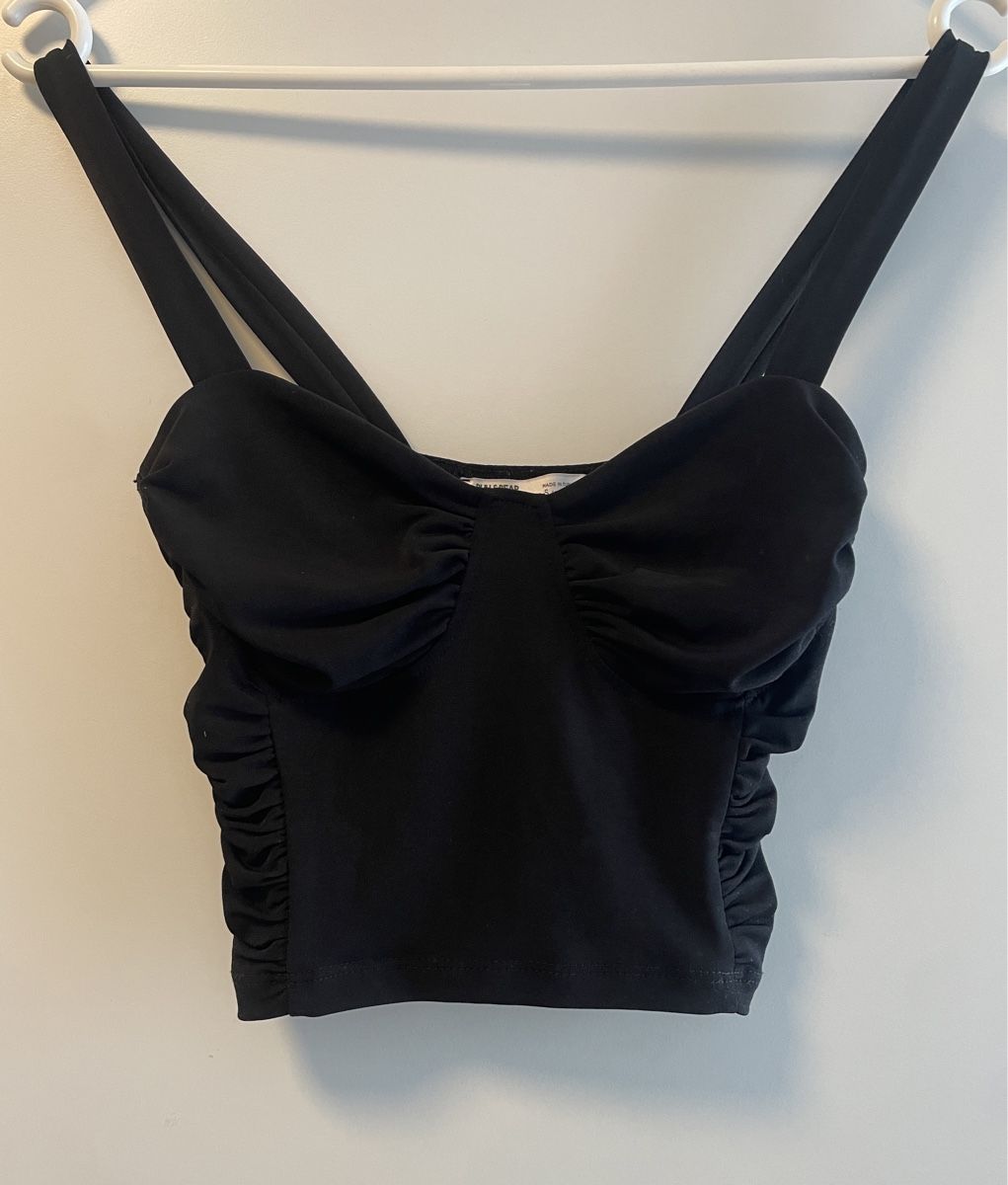 Pull&Bear Tops: Pull&Bear Top, schwarz, Grösse S, neuwertig, Sommer – Gebraucht aus Rütihof von iwnwiansn1