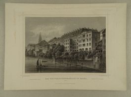 BASEL UNIVERSITÄT, STAHLSTICH NACH ROHBOCK 1870