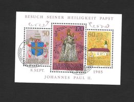 Liechtenstein Block 820 Papst Johannes ET 2.9.1985