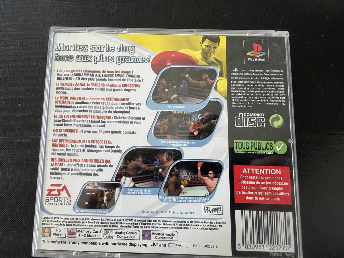 Jeux: Jeu PS : KNOCKOUT KINGS 2000(PAL) – D'occasion à Savigny par Matgab94 1