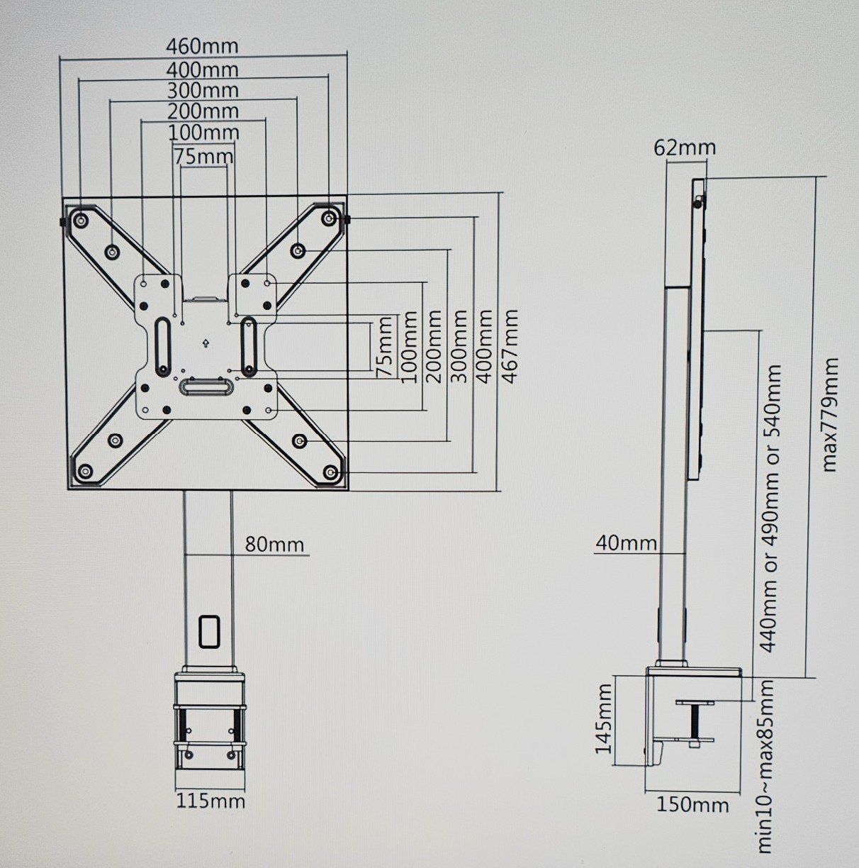 Staffa per monitor: Multibrackets Monitorhalter! – Usato da Hergiswil LU venduto da 1-2-3-D-e-i-n-s 5