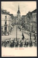 Aarau, Strassenpartie mit Maienzug und Z