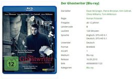 Der Ghostwriter (Blu-ray)