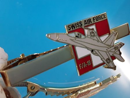 Krawatten Clip _ SWISS AIR FORCE  FA-18 _ Luftwaffe Schweiz