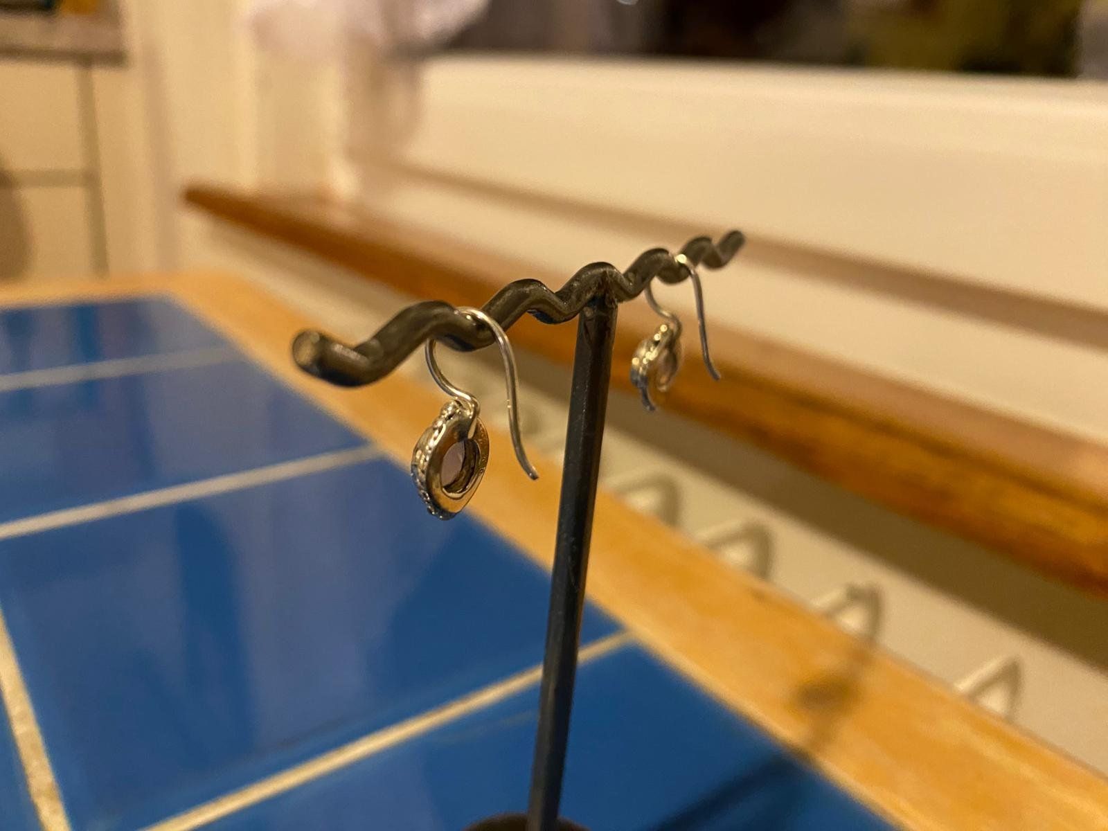 Ohrringe & -stecker: Silberohrhänger 925, mit rasa Stein – Gebraucht aus Liestal von Nizli 4