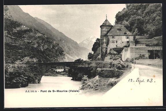 Cartoline postali: Saint-Maurice, Pont de Saint-Maurice, Va – Usato da Berlin venduto da bartko-reher