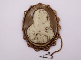 Antike Cameo Kamee Brosche Madonna ist sehr gross
