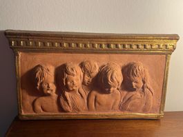 Vintage Wandbild, Kinderchor, Keramik, Deko