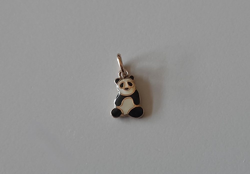JERWLI Collana Con Ciondolo Panda Rosso In Argento 925 - Regalo Per Amanti Degli Animali, Con Panno E Scatola - 3