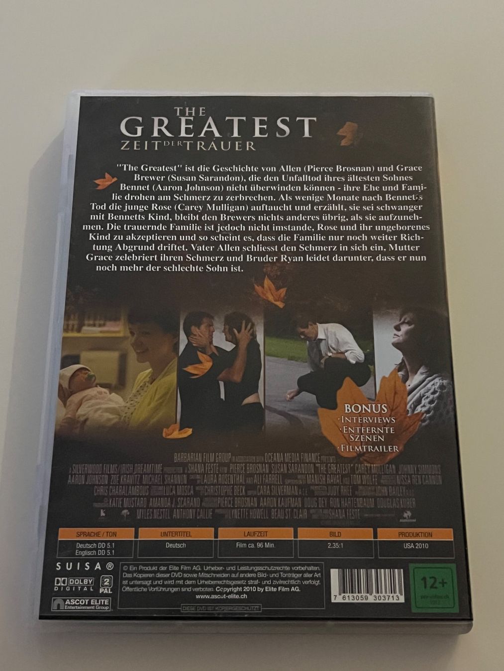Tutti i DVDs: DVD The Greatest - Zeit der Trauer – Nuovo (secondo la descrizione) da Altstätten SG venduto da sheamus 1