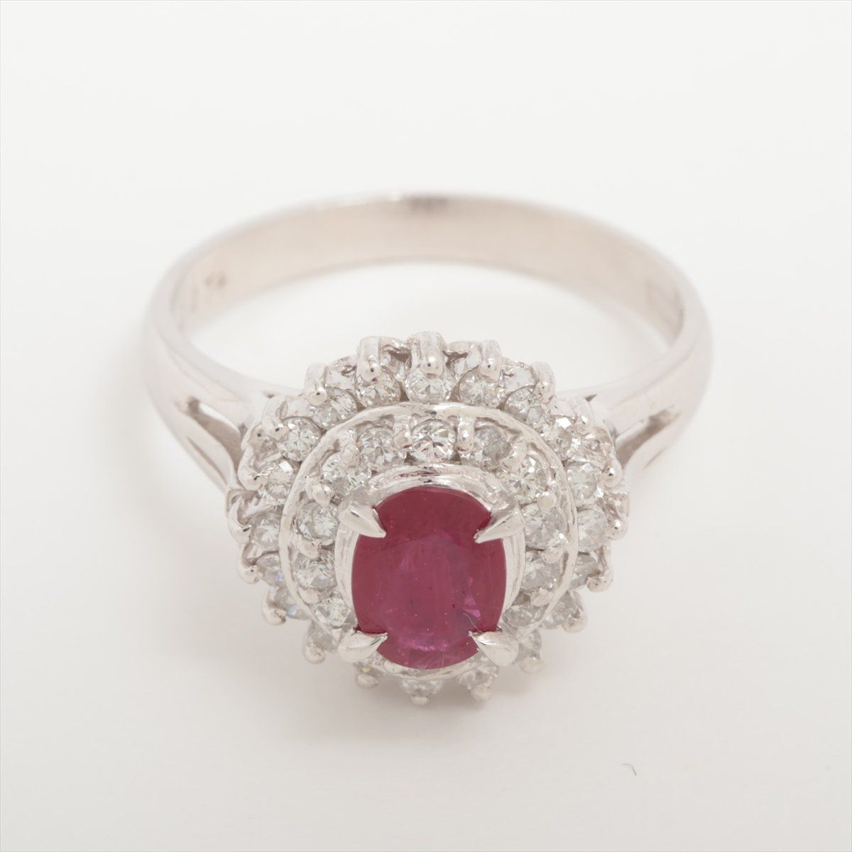 Anelli: Ring Ruby 0.47 ct Diamonds 0.55 ct Pt900 5.7g – Usato da Carouge GE venduto da Watchaser 1