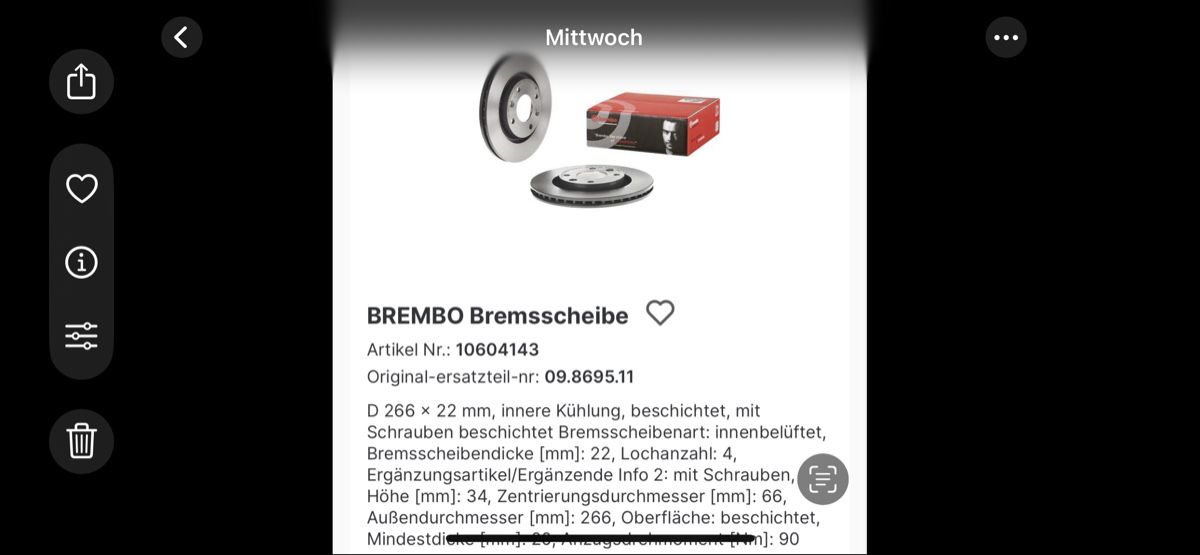 Brembo Tutti pezzi di ricambio auto: Brembo Bremsescheibe + Bremsbeläge – Nuovo (secondo la descrizione) da Fislisbach venduto da Brandopfer810 4