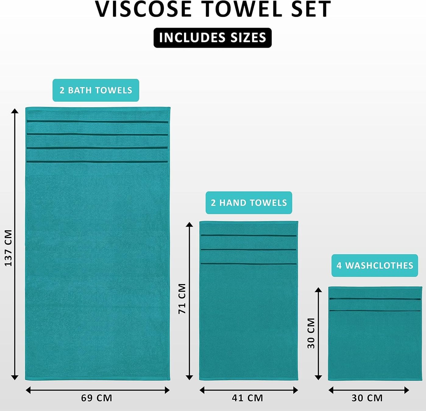Teli da bagno: 8er-Pack Handtuch-Set  Türkis – Nuovo e nell'imballaggio originale da Nuglar venduto da SaleRitter 1