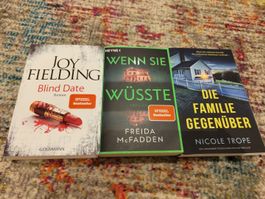 3 Thriller, Top Zustand, perfekt für den Herbst!