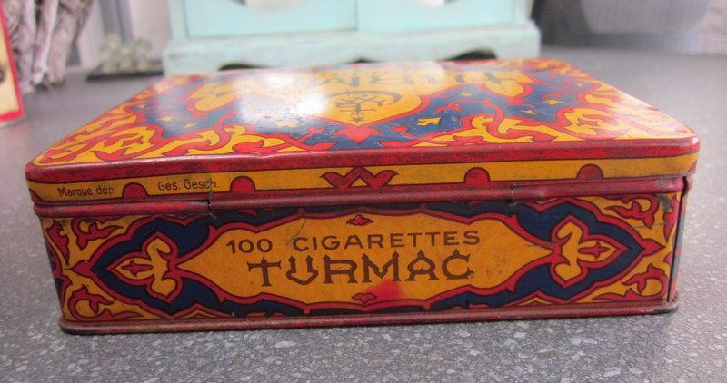 Altro in Decorazioni & Accessori: Blechdose TURMAC Orange, 100 Cigarettes – Usato da Bischofszell venduto da Pfau0 3