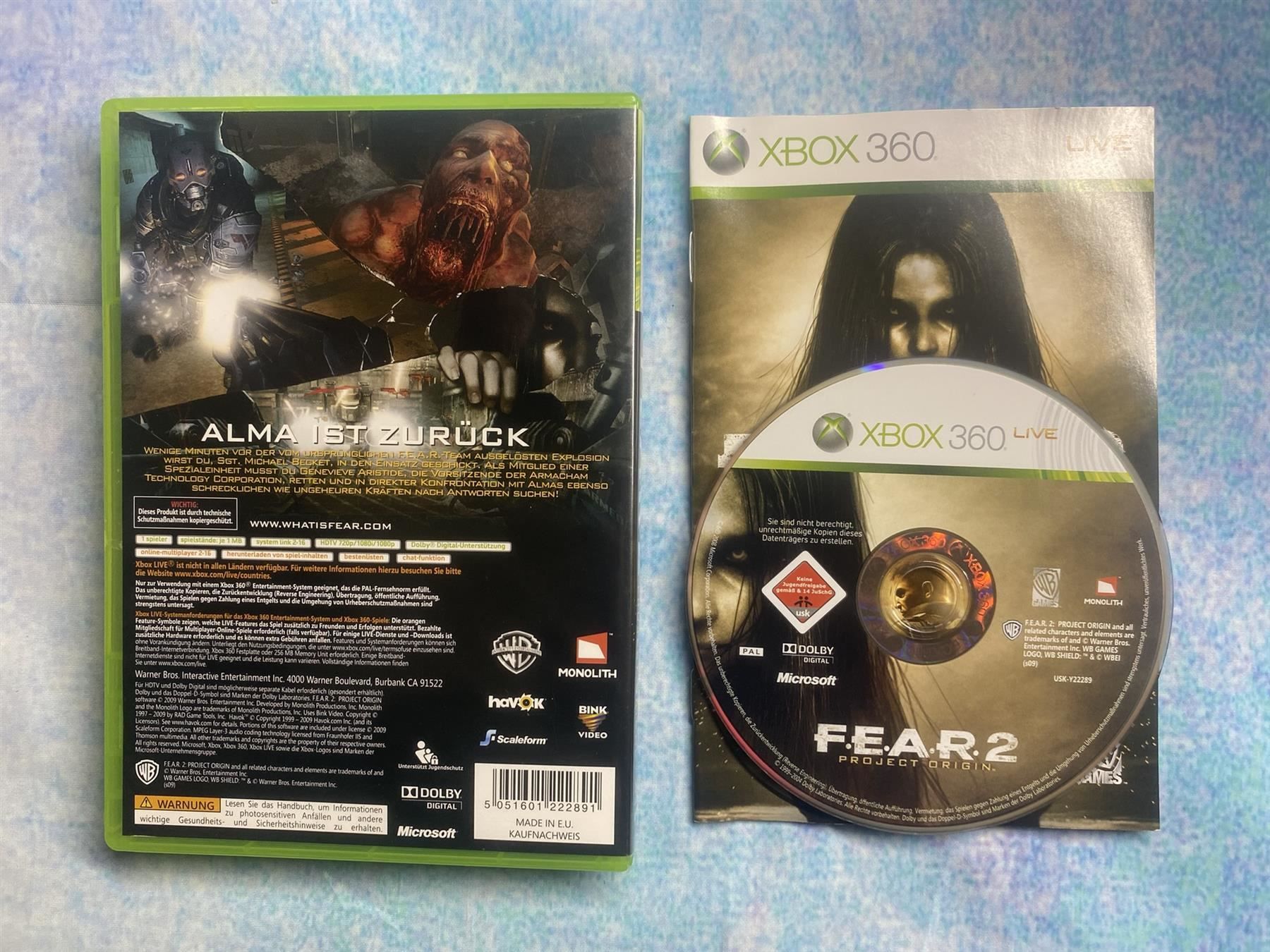 Microsoft Giochi: Xbox360: Fear 2 – Usato da Märstetten venduto da AlienNova 1