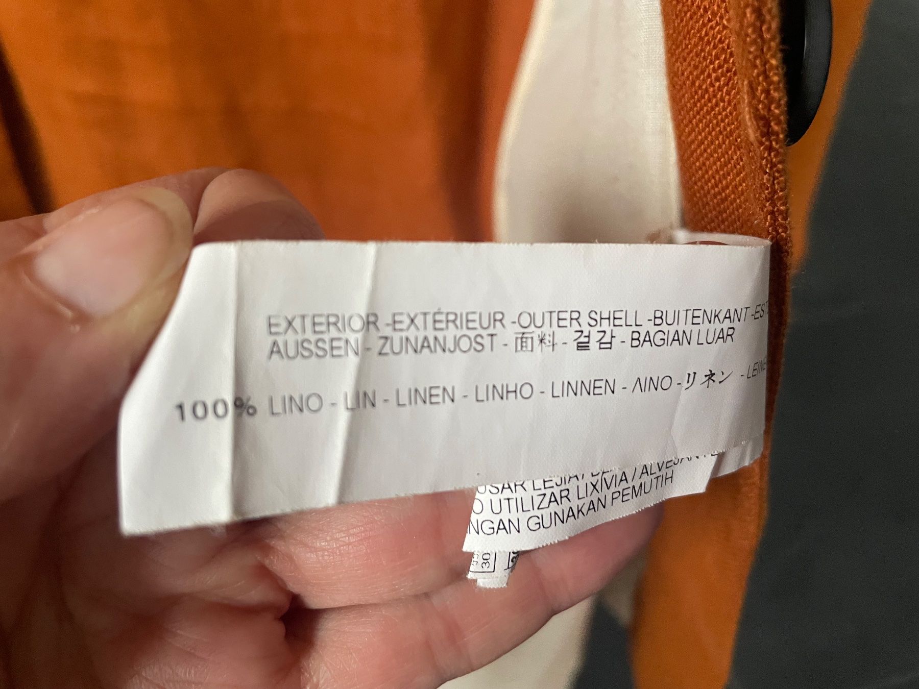 Zara Giacche: Zara Oversize- Leinen-Blazer orange Gr. S – Usato da Coldrerio venduto da Theres2004 5