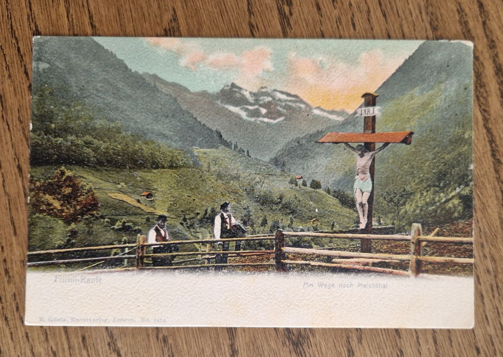 Cartoline postali: Flühli Ranft, Weg nach Melchtal – Usato da Ebikon venduto da Donar50