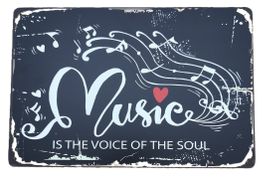 MUSIC IS THE VOICE OF THE SOUL  - Blechschild  (neu/OVP)