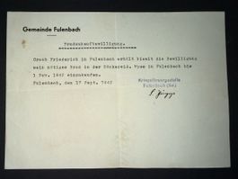 Brotzukaufbewilligung 1942