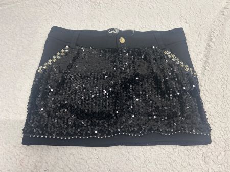Minirock mit Pailletten und Strass Gr L NEU